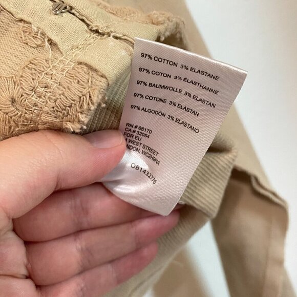 Urban Outfitters Leona Lace Bodice Top in Beige Size Medium - Picture 8 of 9